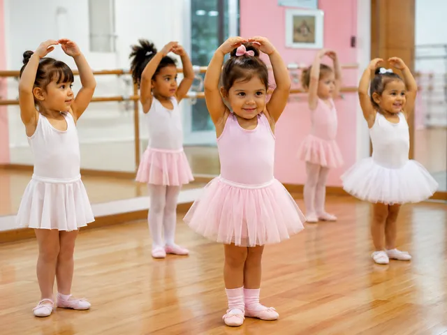 Crianças da Escola Pró Futuro na atividade de Ballet